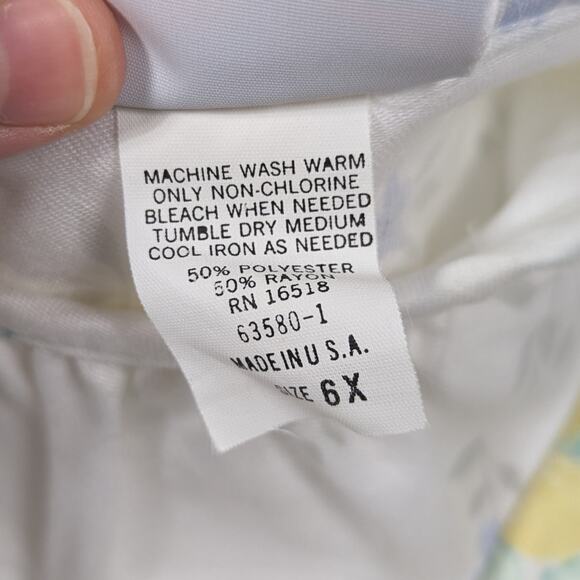 Vintage Diane Von Furstenberg Dress Girls Size 6x Floral Drop Waist Party - Picture 6 of 6